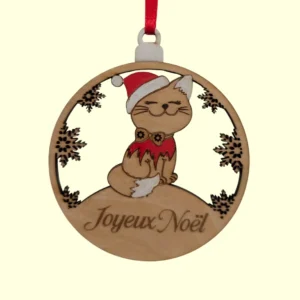 boule de noël chat