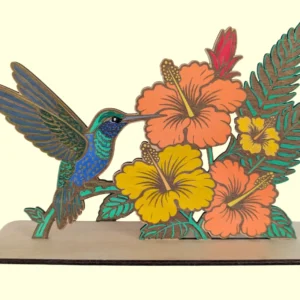 décoration colibri & fleurs