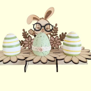 décoration lapin 3 oeufs