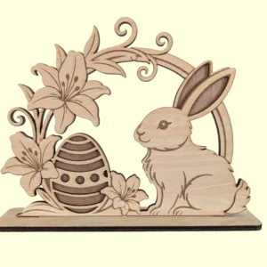 décoration lapin oeuf et fleurs