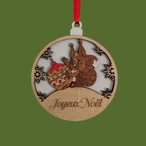boule de noël ecureuil