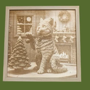 tableau chat de noël
