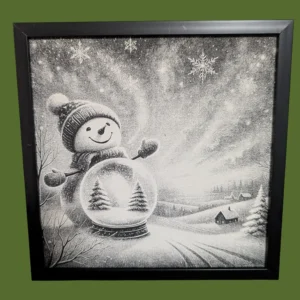 tableau bonhomme de neige