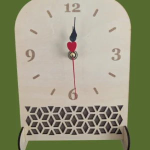 horloge de bureau en bois