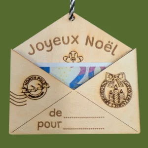porte billet de noël