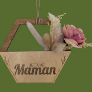 décoration florale "je t'aime maman"