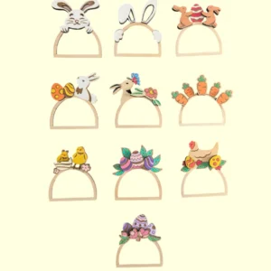 lot de 10 ronds de serviette de pâques